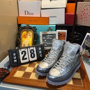 Converse Pro Leather X2 High Metallic Vis Silver